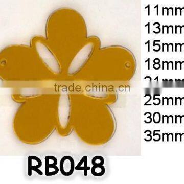 Custom Flower Acrylic Mirror Embellishment for Dresses