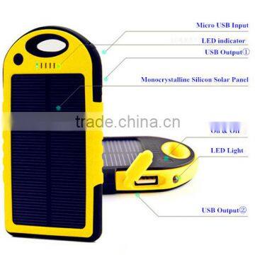 5V/1A with 6000mah capacity solar energy power bank XTY -PL