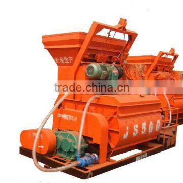 double shafts concrete mixer JS500