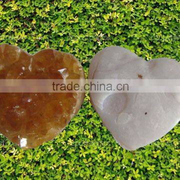 Charming heart paperweight heart citrine cluster for wedding door gifts