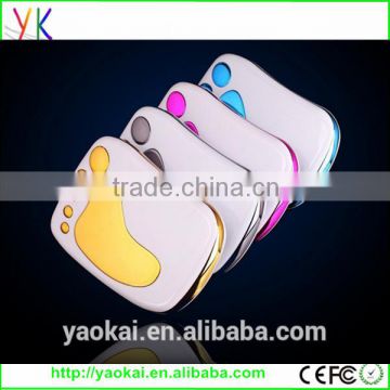 Fashional foot step design high quality full capacity power bank for mobile phone