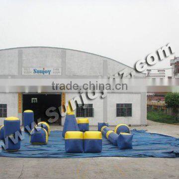 inflatable paintball bunker/ inflatable bunker air/ inflatable paint ball field Obstacle Wall Shooting Game Adult