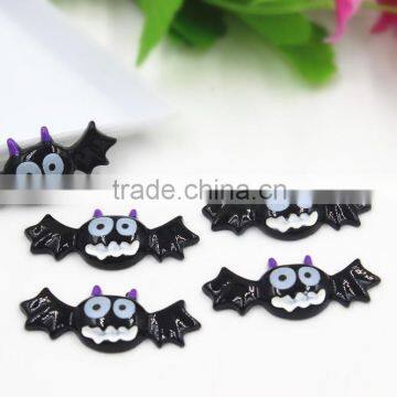 New arrival resin Halloween bat resin cabochons flatback resin DIY resin for kids hair phone accessaries