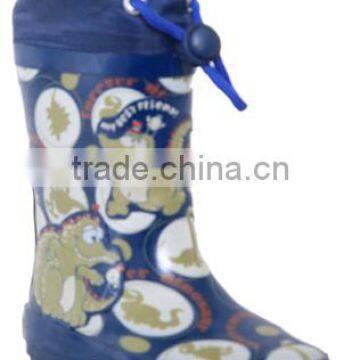 2016 kids rain boots with cuff fashion wellie boots european style gum boots