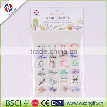 2016 hot sale fashion kids toy clear stamps with full color and most