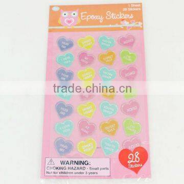 epoxy resin dome sticker