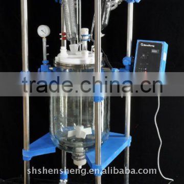 Jacketed agitated reactor 10L Borosilicate Condenser Teflon Explosion (Flame) Proof