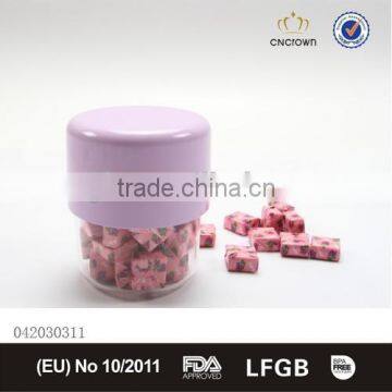 High Quality BPA Free Transparent Plastic Candy Bottle with PP Lid