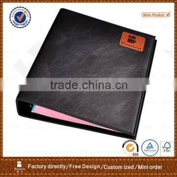 China factory high quality PU folder&ring binder folder&ring mechanism folder