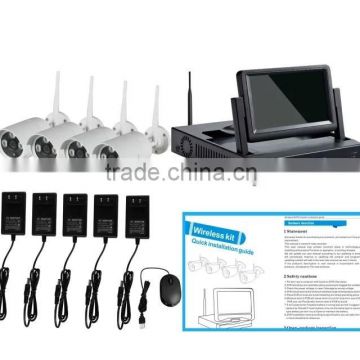 960P 4ch 10.1 inch LCD Wireless NVR System Kits