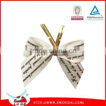 New Design Gift Packing Use Printed Satin Bows photo-2