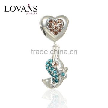 Fashionable Lovely Dolphin Design S925 Jewelry Bracelet Charms