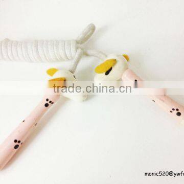 wooden animal handle jump rope