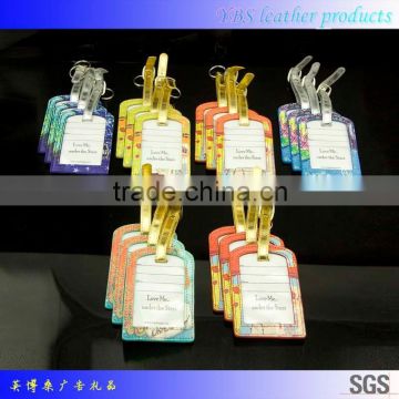 SEDEX and D-isney Audited Factory Full Color Printing PU Luggage Tag