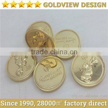 die casting real 24ct gold plated custom gold coins , gold coin for Commemorative COINS