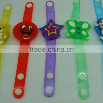 promotional gifts cartoon soft pvc LED bracelets bangles