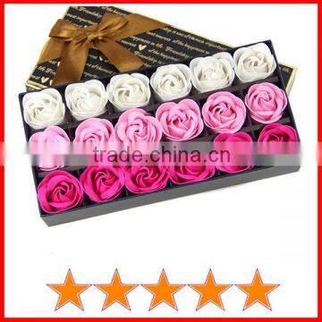 Fancy christmas gift soap flower/petal soap flower for christmas gift