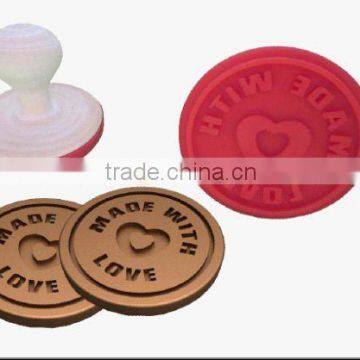 silicone cookie press "made with love"