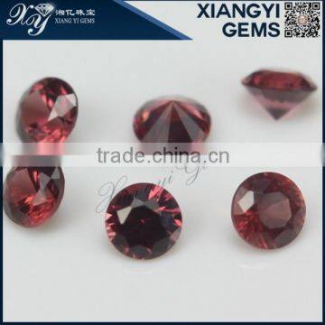 2mm round brilliant cut rose color natural garnet stone for high quality jewelry