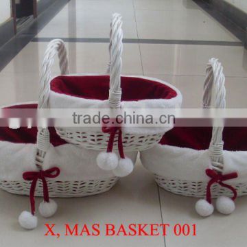 Christmas willow basket