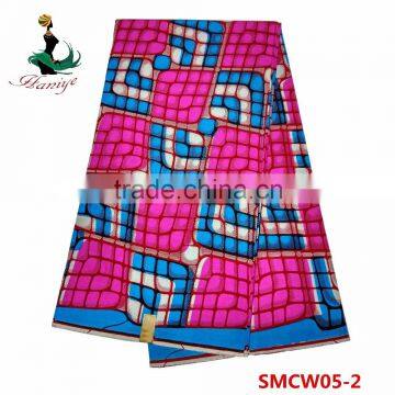 Newest model real wax fabric SMCW05 African super wax print fabric wholesale