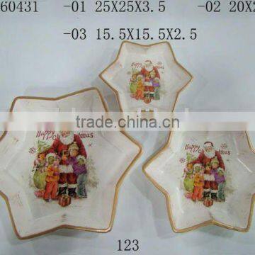 Christmas Ceramic Garden Plate