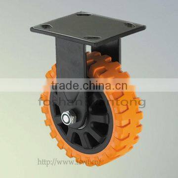 Heavy Duty Hardware 150mm Fixed Polyurethane Casters Wheel