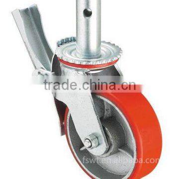 PU Cast Iron 200mm Industrial scaffolding caster