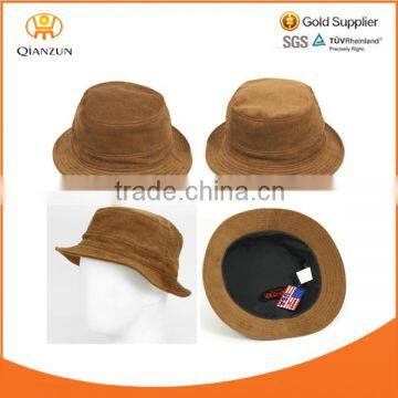 fresh bucket hats/cap khaki /brown blank custom corduroy bucket hat