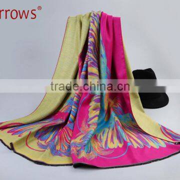 2016 Wholesale Scarves Eagles Printed Animal Shawl Acrylic Wool photo-3