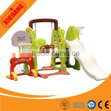 Free design kids playground swing and slide combination /plastic toy for fun