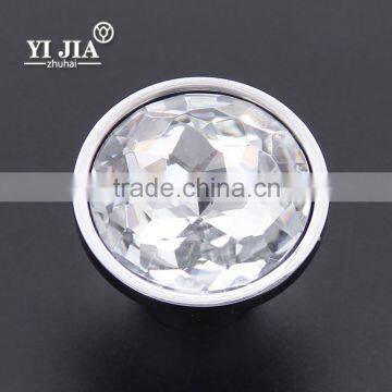 Chrome Base Clear Brass Accessories Drawer Pulls Cupboard Handle Knob photo-2