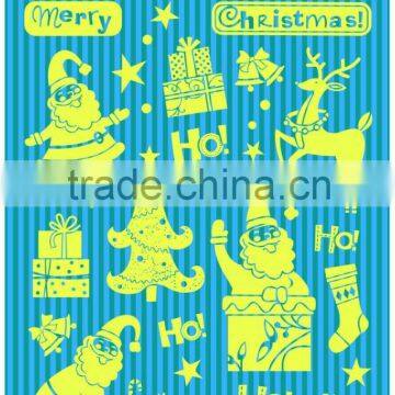 Christmas decoration night glow sticker room decorative sticker glow in the dark removable window sticker