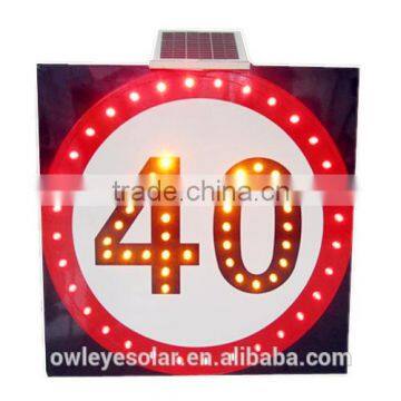 solar speed limited sign/solar traffic signal/led outdoor signal light