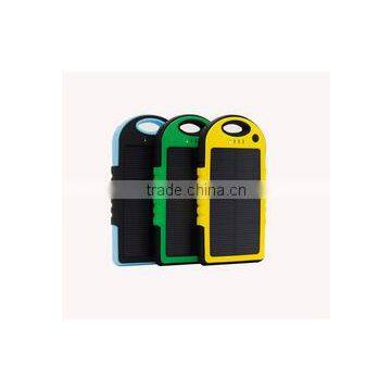 2016 Hotsale Waterproof Solar Power Bank 5000mAh, Portable Solar Charger photo-3