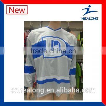 sublimation and embroidery ice hockey jersey