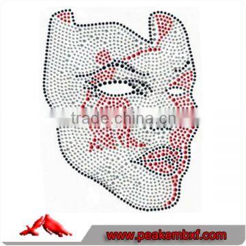 Sorority Rhinestone Design Delta Sigma Theta Lady Mask Hot Fix Transfer