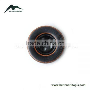 4 holes black tumbling bowl shape wooden button