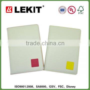 New Style Fashion pu Blank Cover Spiral Notebook