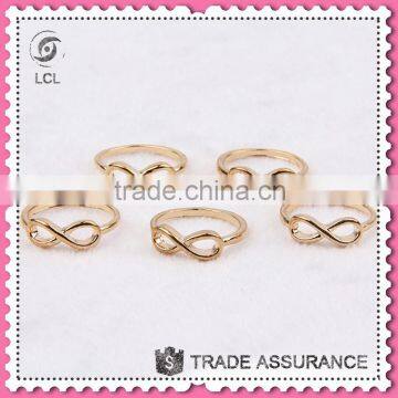 Simple imitation gold ring without diamond, fake imitation gold girl rings for girl