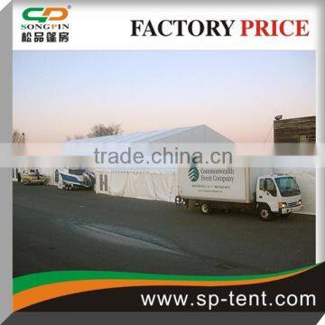 warehouse tent 20x40m in solid wall and steel rolling door