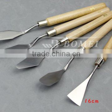 wood handle stainless steel palette painting knife