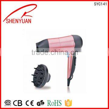 Fashion MINI dc motor 1600W pro home or travel use hair dryer Electric tools made in china