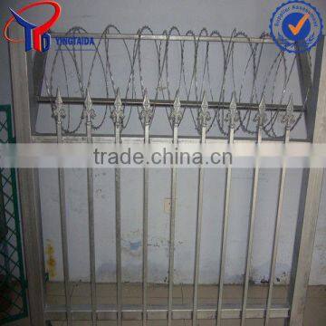 black aluminum fence