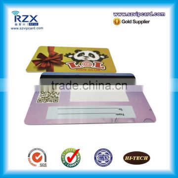 Printing highly glossy standard PVC magnetic stripe card