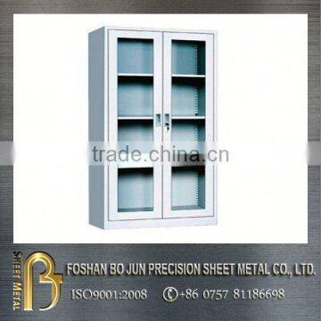 OEM sheet metal double door filing cabinet with glass door