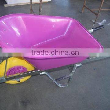 Commercial Pink Poly Tray Wheelbarrow With Single Wheel photo-2