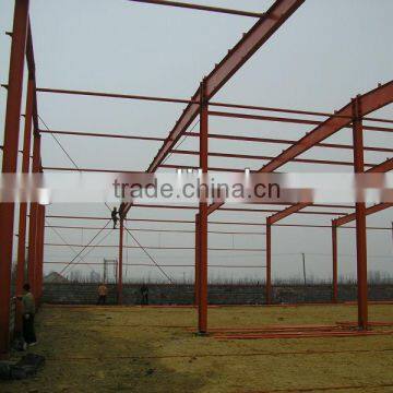 workshop with structural corrugated metal roofing panels