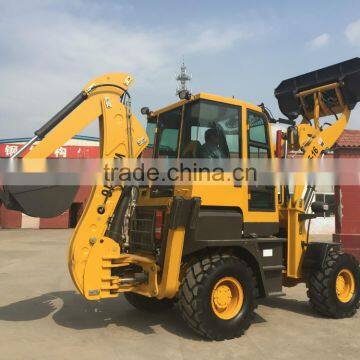 1600kg chinese backhoe type loader, farming tractor equipment of backhoe from China