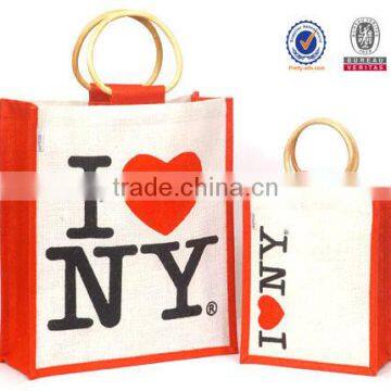 Cane Handle Jute Promotional Bag